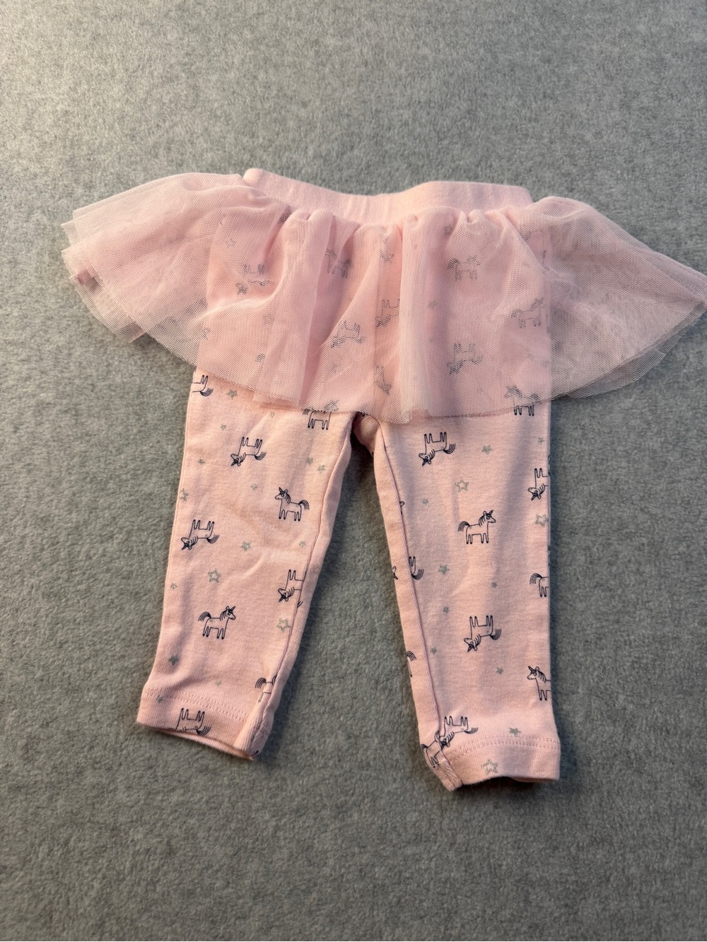 Carter's Pink Tulle Unicorn Skirted Leggings